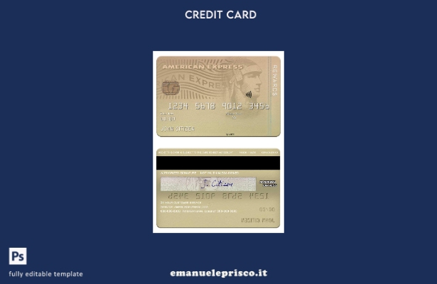 modello di carta di credito Amex Membership Rewards stile verificato USA Ohio SU